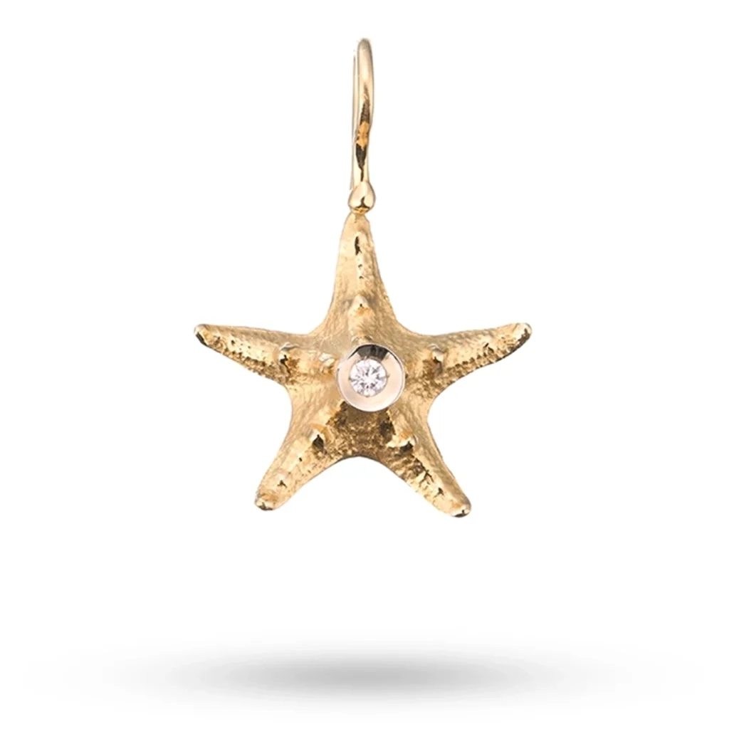 Ciondolo stella marina con brillante oro giallo bianco izzo carlo jewelry siracusa gioielli3 copia