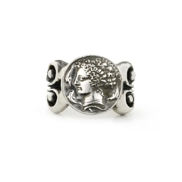 Anello 2 argento capitello moneta carlo izzo gioielli siracusa jewelry1