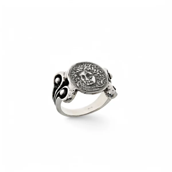 Anello argento capitello moneta carlo izzo gioielli siracusa jewelry4