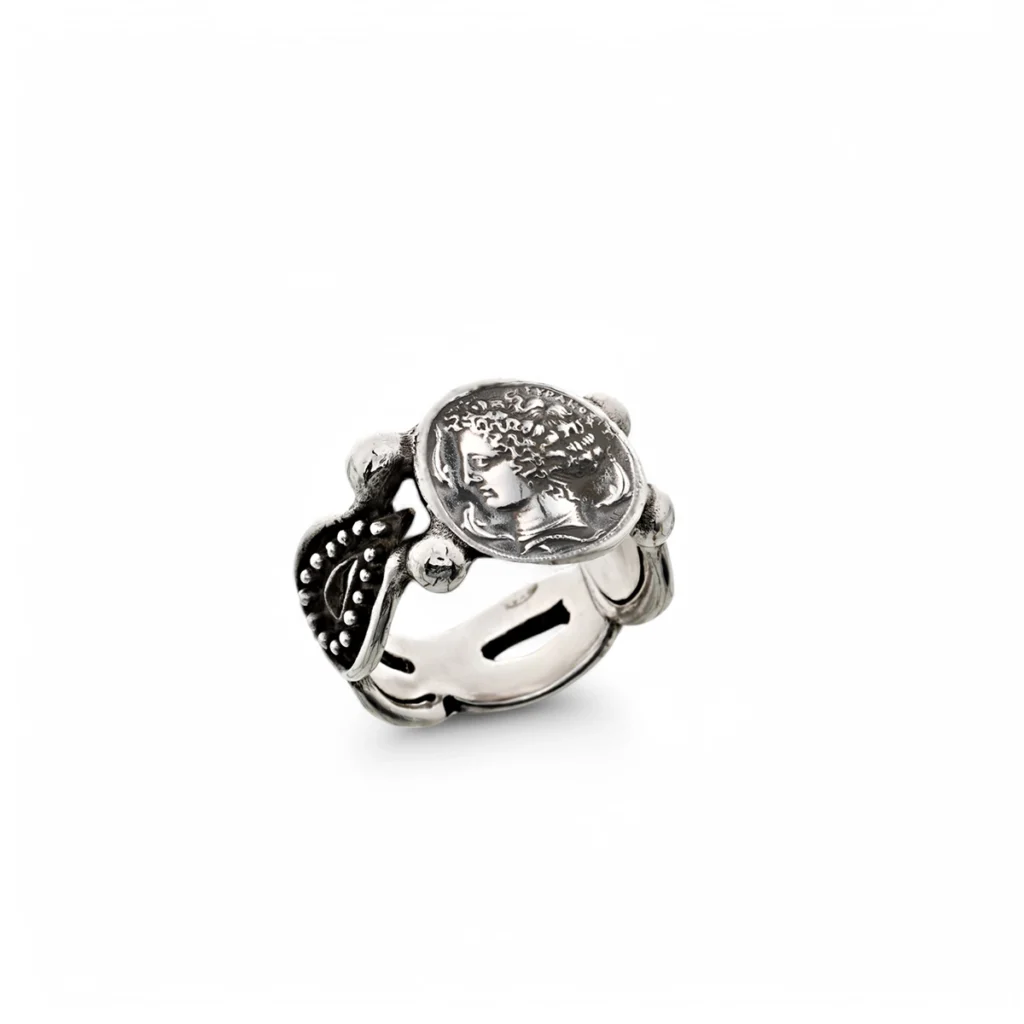 Anello moneta siracusa argento carlo izzo gioielli jewelry1
