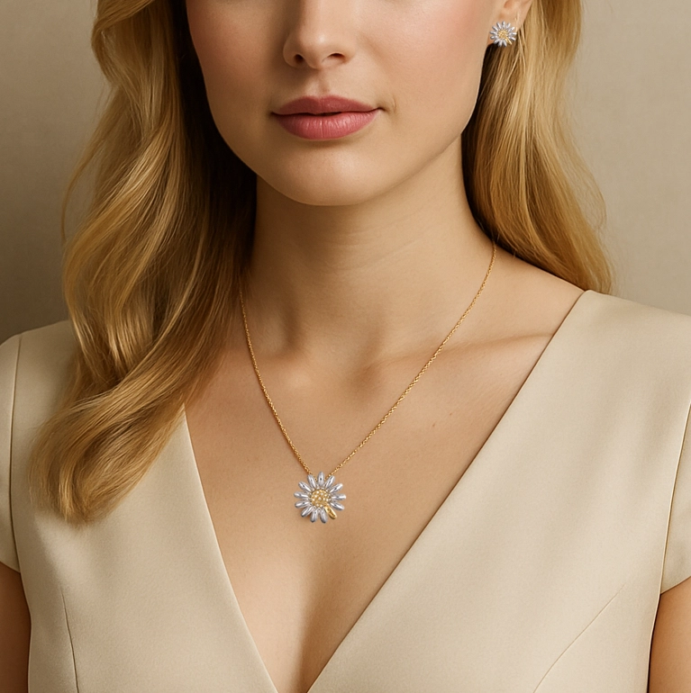 Carlo izzo gioielli jewelry margherita collana ciondolo orecchini oro diamanti