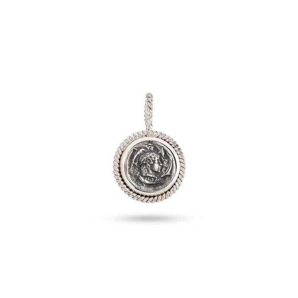 Ciondolo bubbles moneta siracusa aretusa argento carlo izzo gioielli jewelry1