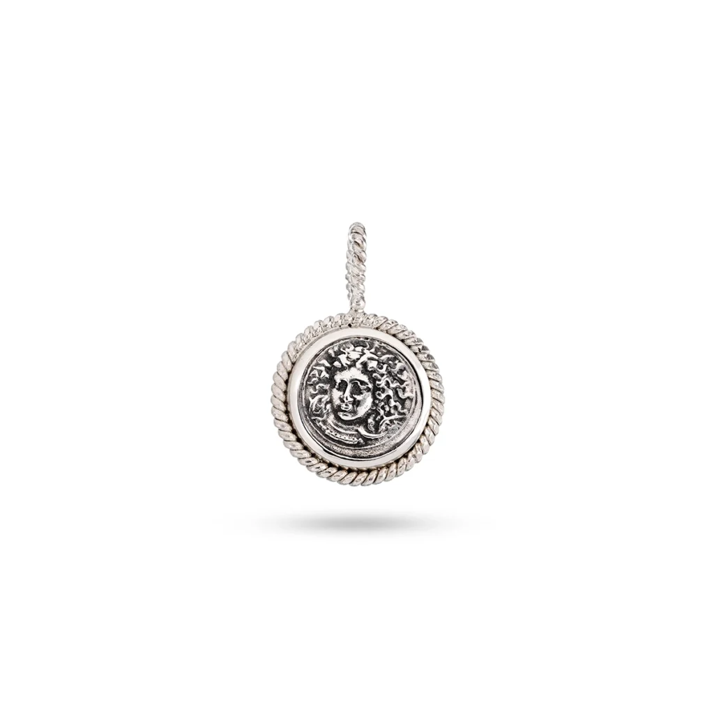 Ciondolo bubbles moneta siracusa aretusa argento carlo izzo gioielli jewelry2