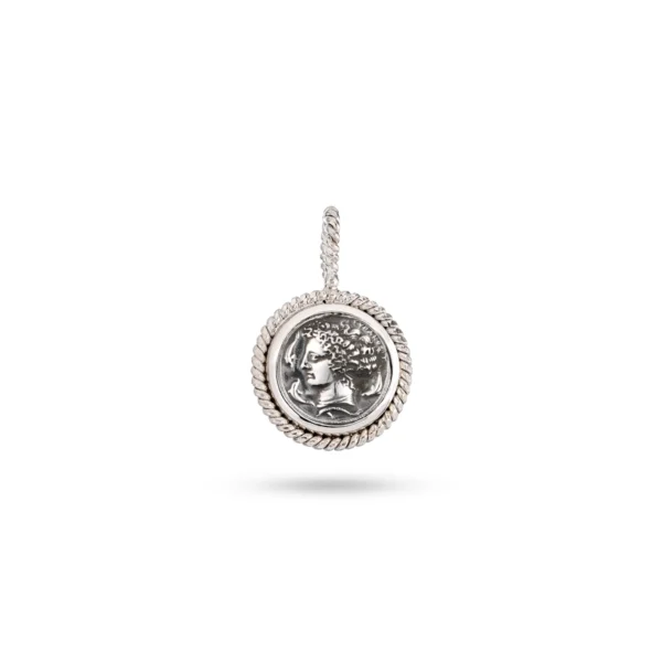 Ciondolo bubbles moneta siracusa aretusa argento carlo izzo gioielli jewelry3