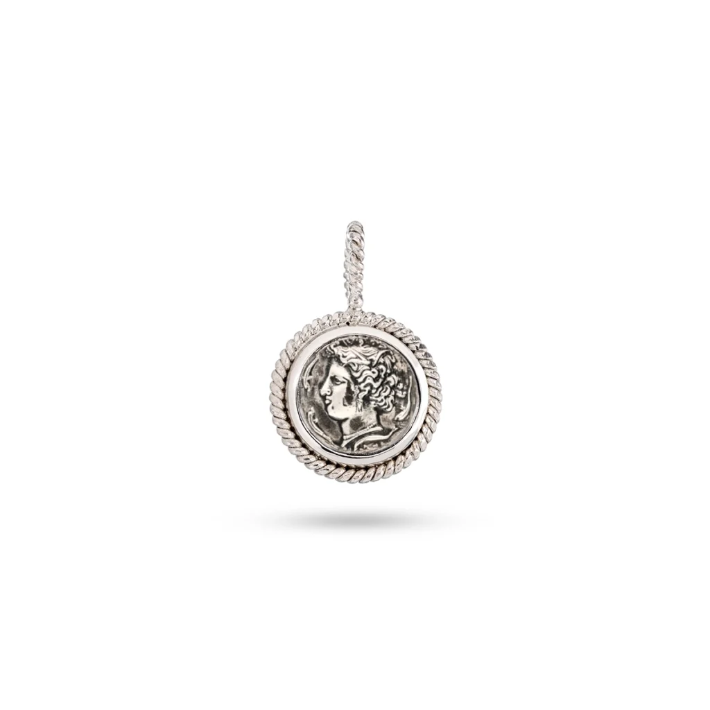 Ciondolo bubbles moneta siracusa aretusa argento carlo izzo gioielli jewelry4
