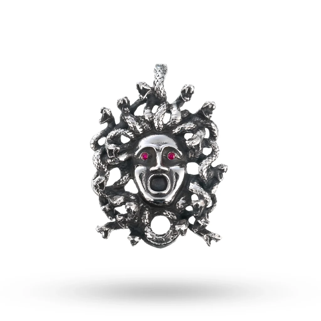 Ciondolo gorgone medusa argento izzo carlo gioielli jewelry copia