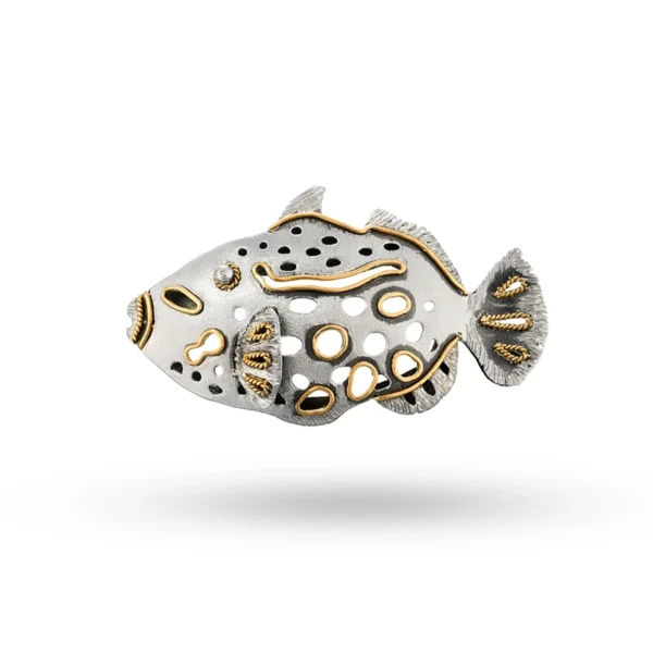 Ciondolo pesce balestra argento oro carlo izzo gioielli jewelry copia