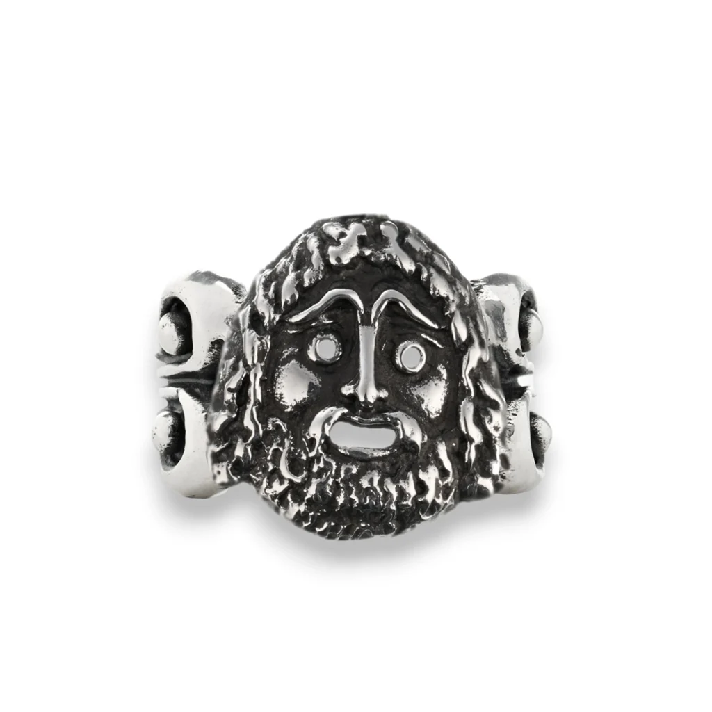 Anello maschera piccola argento carlo izzo gioielli jewelry1