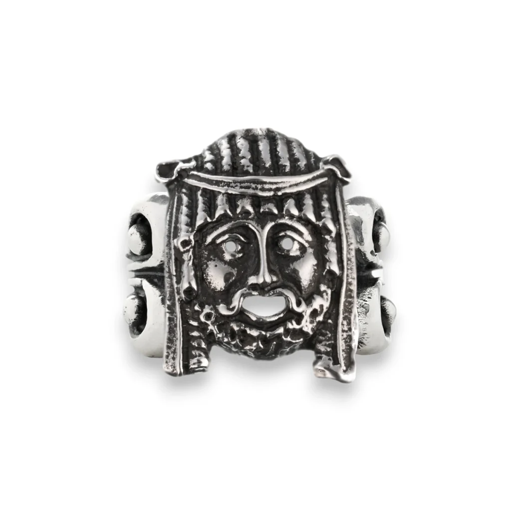 Anello maschera piccola argento carlo izzo gioielli jewelry3
