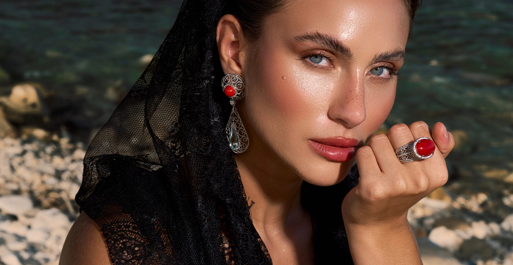 Izzo carlo jewelry gioielli corallo mare corallo oro bianco