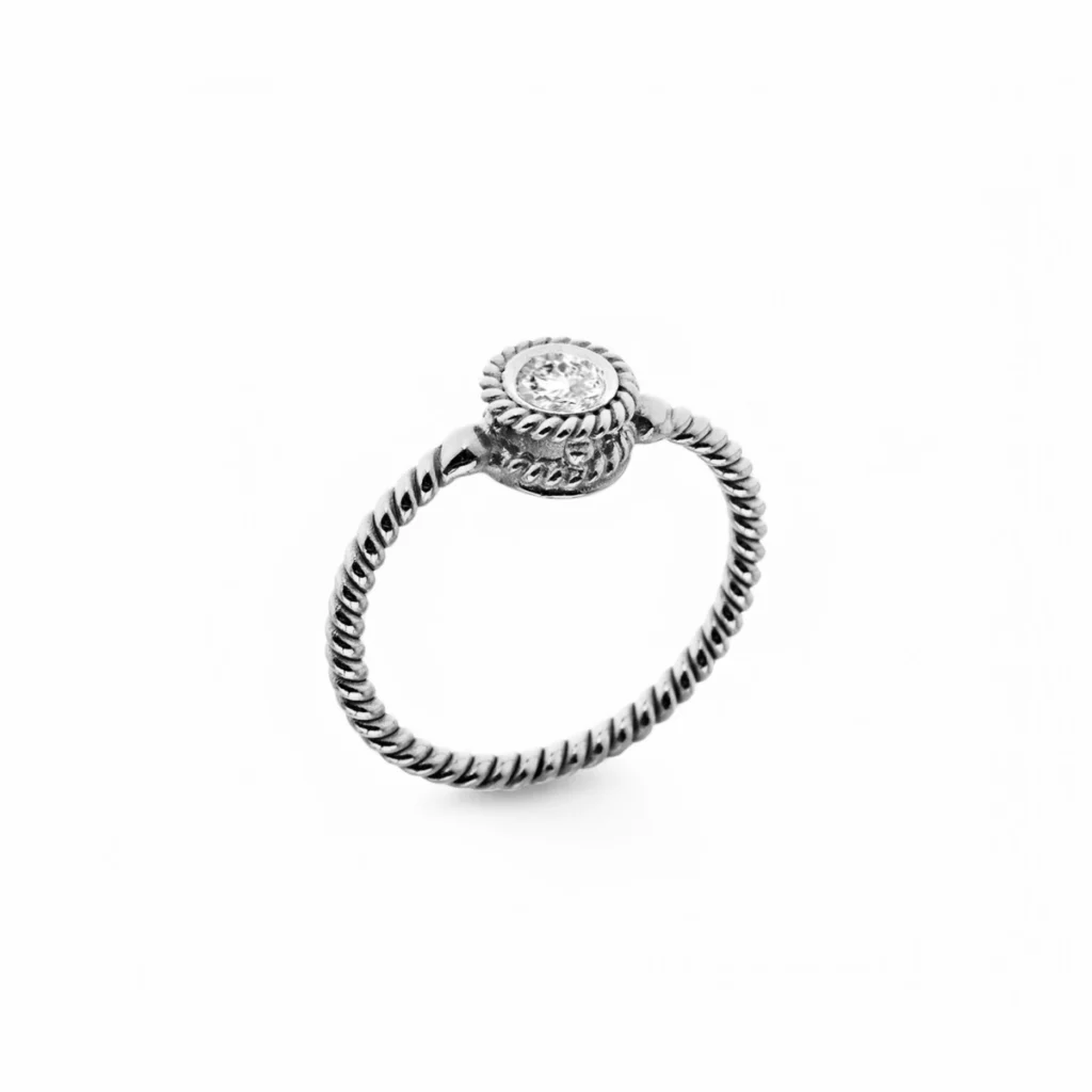 Anello classic carlo izzo gioielli brillante oro giallo copia