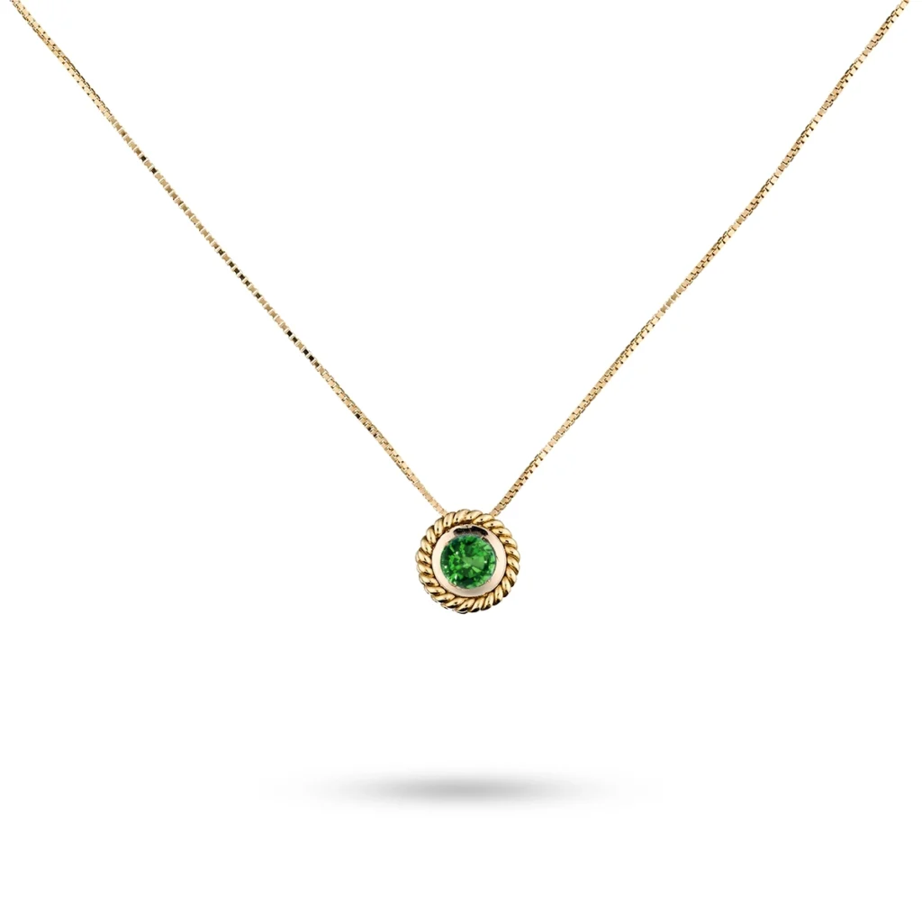 Collana rainbow oro giallo smeraldo