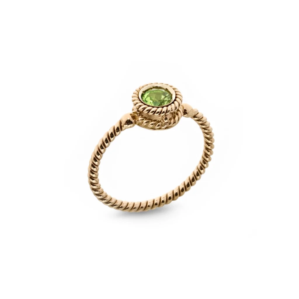 Anello rainbow peridoto oro giallo carlo izzo gioielli