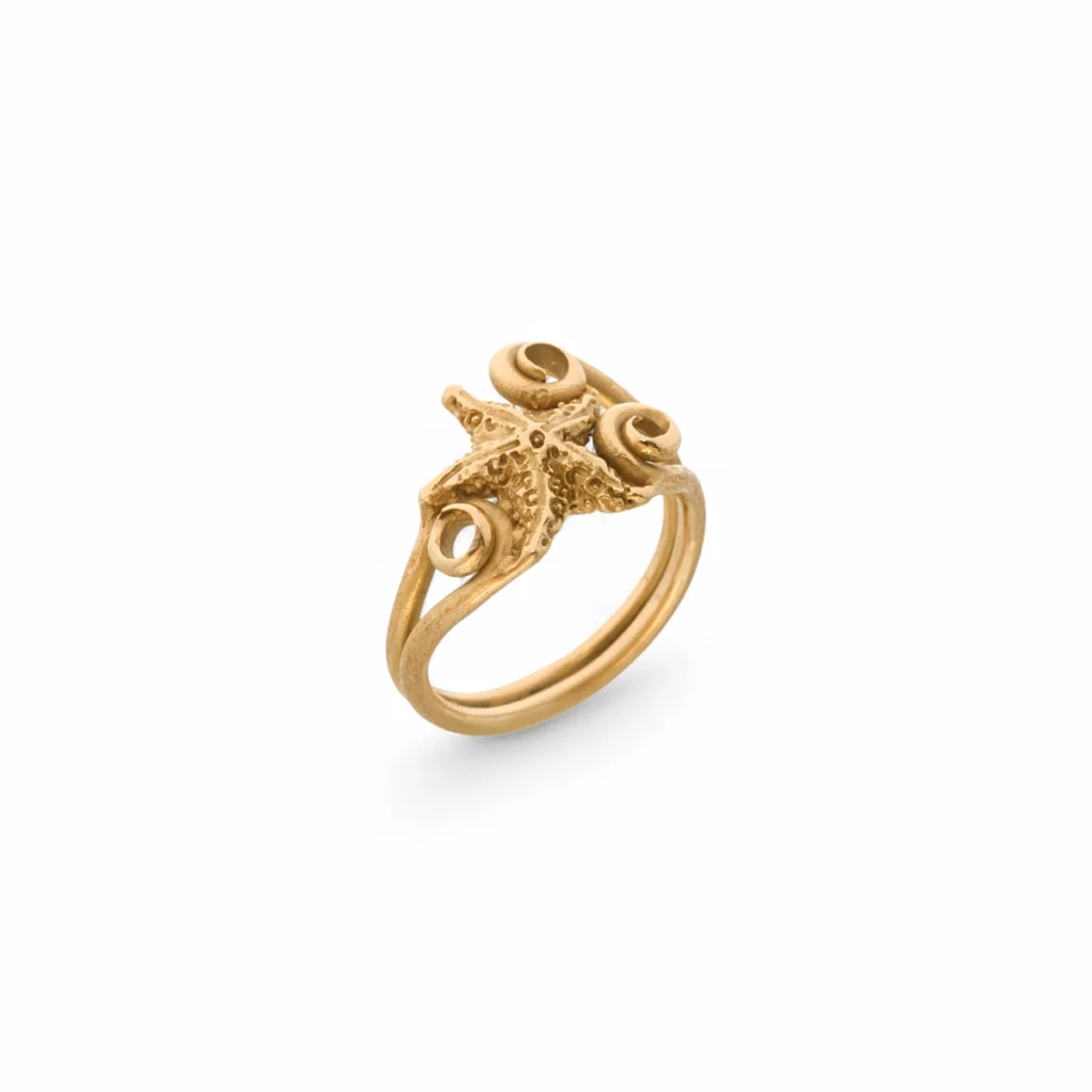 Anello stella marina oro giallo carlo izzo gioielli jewelry1