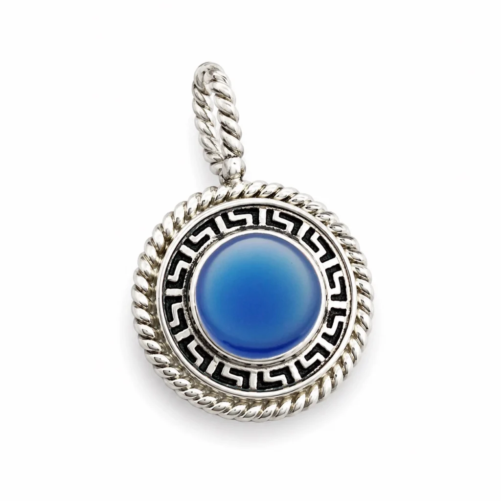 Ciondolo ornamenta agata blu izzo carlo jewelry siracusa