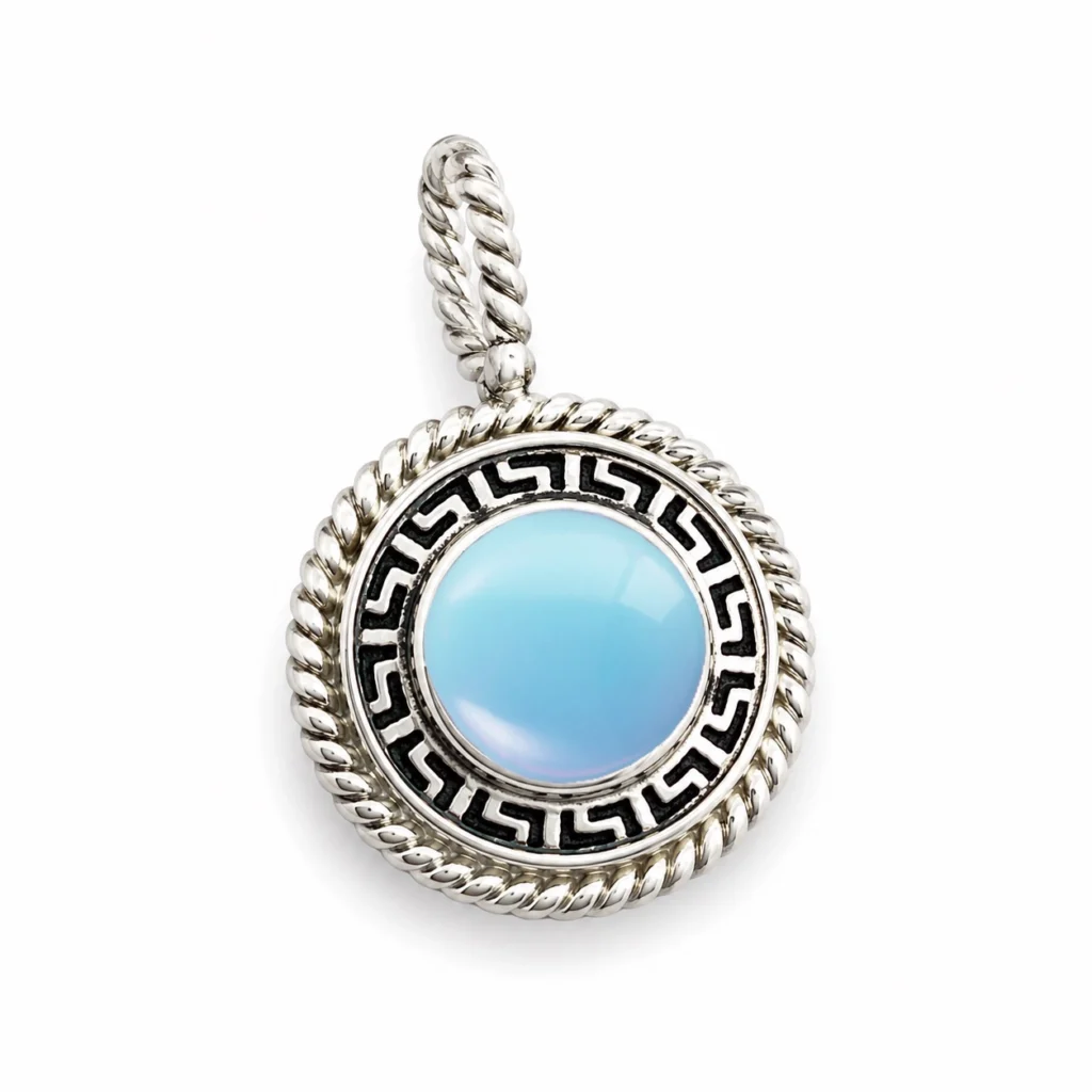 Ciondolo ornamenta calcedonio turchese izzo carlo jewelry