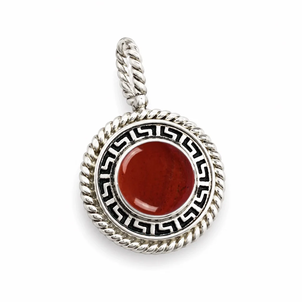Ciondolo ornamento diaspro rosso