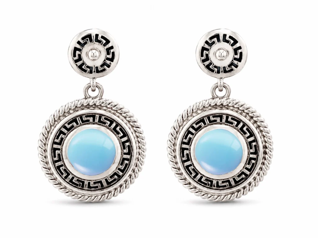 Orecchini calcedonio ornamenta calcedonio izzo carlo jewelry siracusa