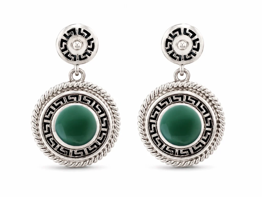 Orecchini ornamenta agata verde izzo carlo jewelry