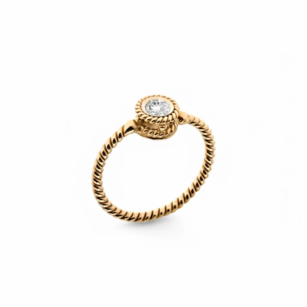 Anello classic carlo izzo gioielli brillante oro giallo